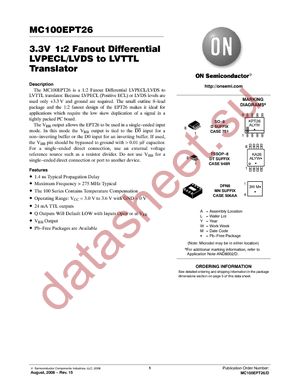 MC100EPT26DR2G datasheet  